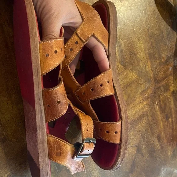 Bed Stu Womens Pecan Rustic Leather Sue Gladiator Sandal - Picture 4 of 5